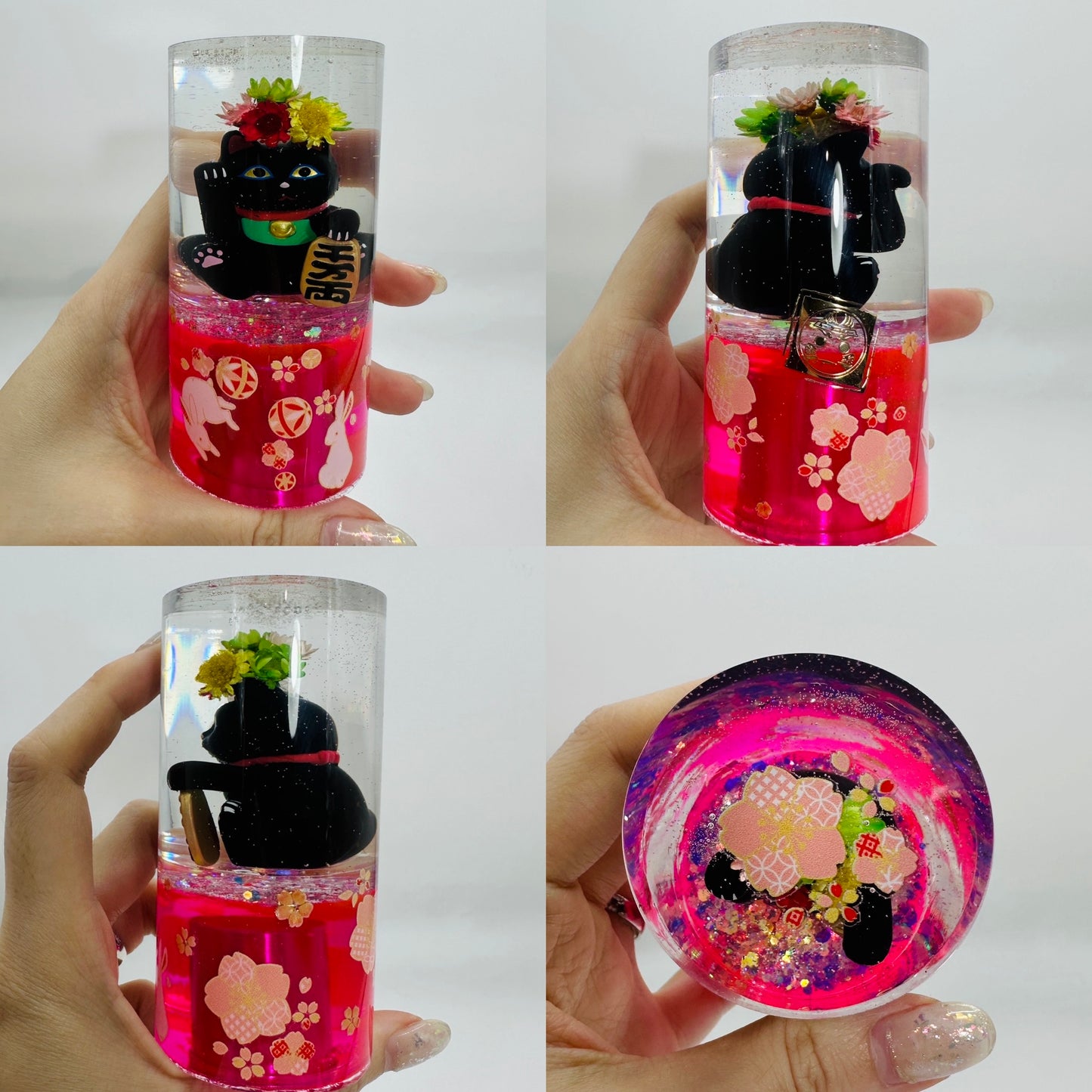 手工水中花波棍｜日式招財貓系列