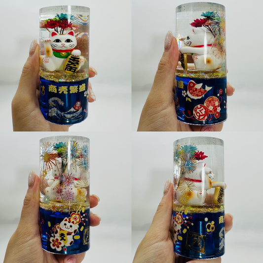 手工水中花波棍｜日式招財貓系列