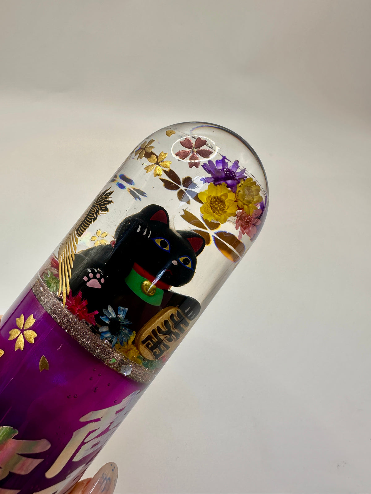手工水中花波棍｜招財貓款式(20CM長)